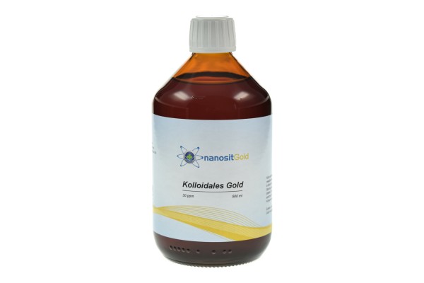 500 ml nanosit kolloidales Gold, 30 ppm