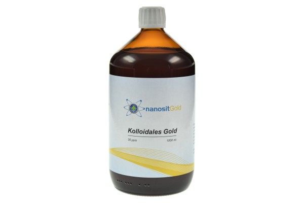 1000 ml nanosit kolloidales Gold, 30 ppm